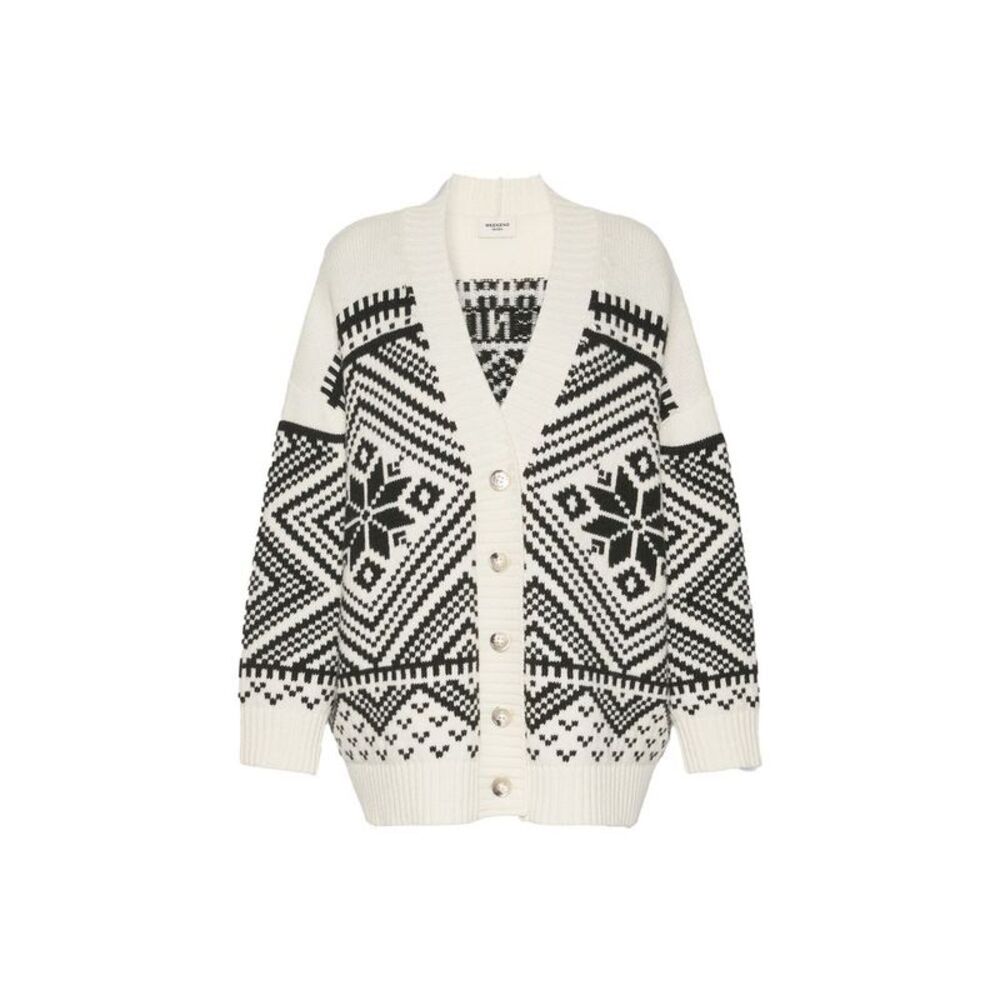 Max Mara White Virgin Wool Women's Cardigan